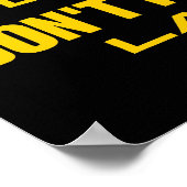 Vergeet niet om zwart en geel te lachen poster (Hoek)