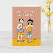 Vergeet niet onze bruiloft Jubileum Kaart (Gele Bloem)