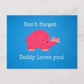 Vergeet niet: papa houdt van je! briefkaart (Voorkant)