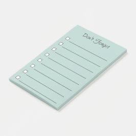 Vergeet niet Post it Notes