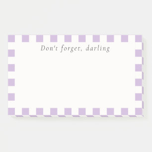 Vergeet niet schatje Mooie lavendelruit Post-it® Notes