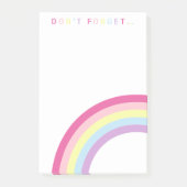Vergeet niet.. Schattigee Rainbow Post-it Notes (Voorkant)