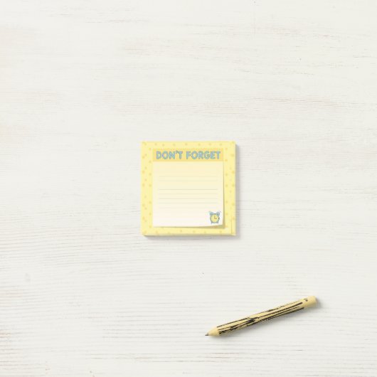"Vergeet niet" Sticky Notes (Op bureau)