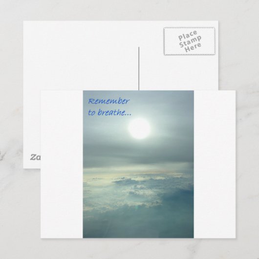 Vergeet niet te ademen briefkaart (Voorkant / Achterkant)