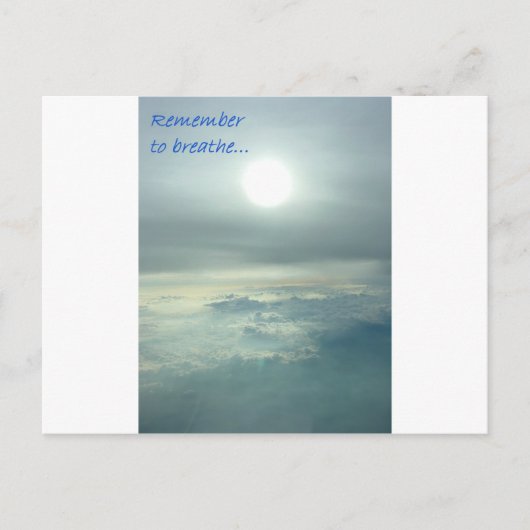 Vergeet niet te ademen briefkaart (Voorkant)