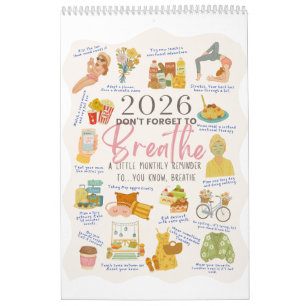 Vergeet niet te ademen I 2026 Zelfzorgkalender Kalender