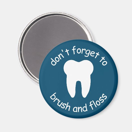 Vergeet niet te borstelen en flossen magneet (Voorkant / Achterkant)