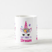 Vergeet niet te dromen roze Unicorn Koffiemok (Center)