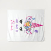 Vergeet niet te dromen roze Unicorn Wandkleed (Voorkant (horizontaal))