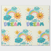 Vergeet niet te dromen van Inspirerend zonnewolken Cadeaupapier (Vlak)