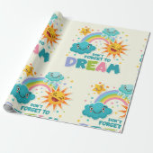 Vergeet niet te dromen van Inspirerend zonnewolken Cadeaupapier (Uitgerold)