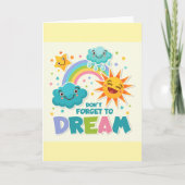 Vergeet niet te dromen van Inspirerend zonnewolken Kaart (Voorkant)