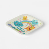 Vergeet niet te dromen van Inspirerend zonnewolken Papieren Bordje (Gebogen)