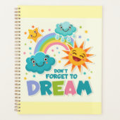 Vergeet niet te dromen van Inspirerend zonnewolken Planner (Voorkant)