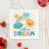 Vergeet niet te dromen van Inspirerend zonnewolken Servet (Insitu)