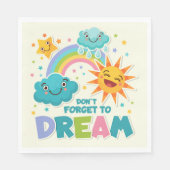 Vergeet niet te dromen van Inspirerend zonnewolken Servet (Voorkant)
