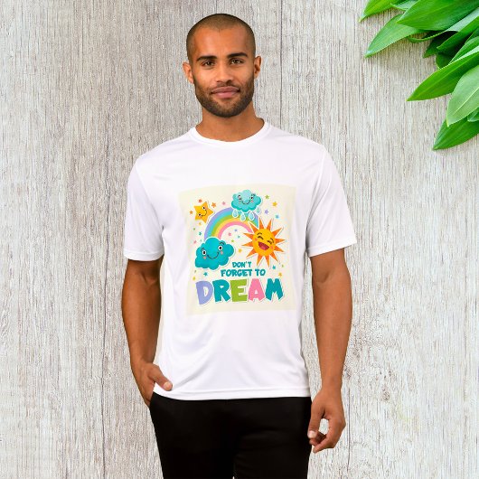 Vergeet niet te dromen van Inspirerend zonnewolken T-shirt