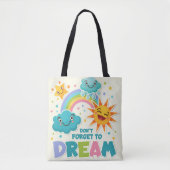 Vergeet niet te dromen van Inspirerend zonnewolken Tote Bag (Voorkant)