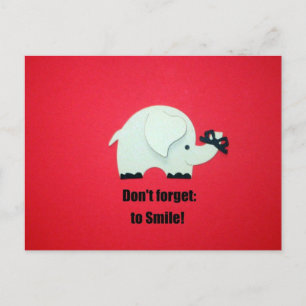 Vergeet niet te glimlachen! briefkaart