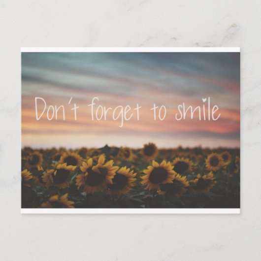 Vergeet niet te glimlachen Briefkaart (Voorkant)