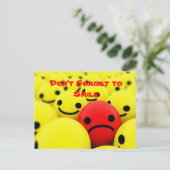 Vergeet niet te glimlachen - Briefkaart (Staand voorkant)