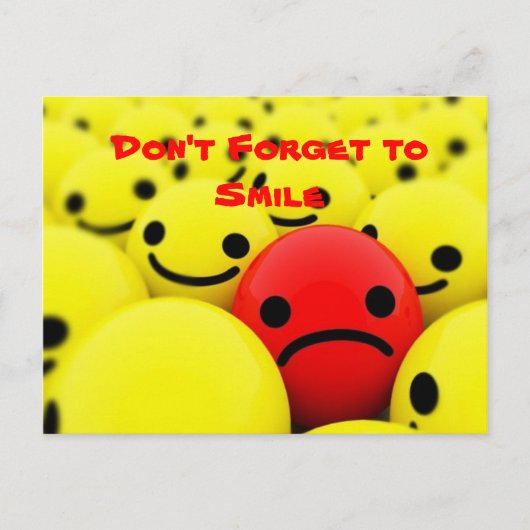 Vergeet niet te glimlachen - Briefkaart (Voorkant)