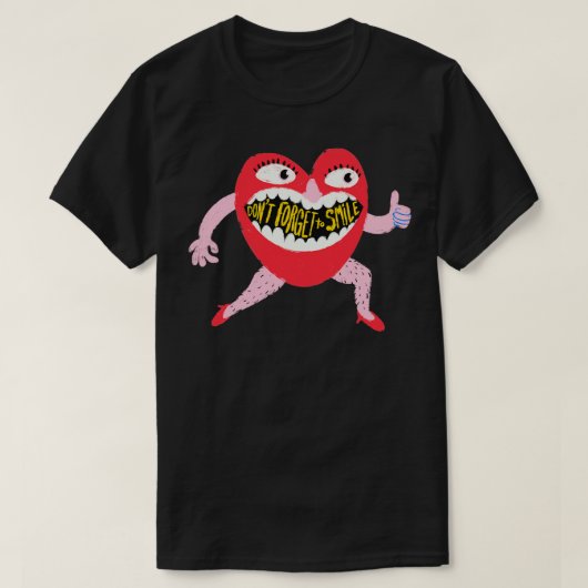 Vergeet niet te glimlachen t-shirt (Design voorkant)