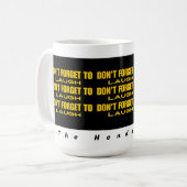 Vergeet niet te lachen koffiemok (Voorkant links)