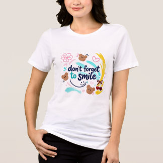 Vergeet niet te lachen T-shirt | Schattig Kawaii P