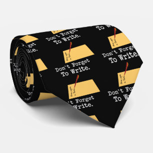 Vergeet niet te schrijven stropdas