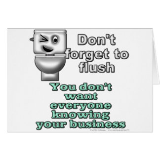 Vergeet niet te spoelen. Je wilt niet iedereen...