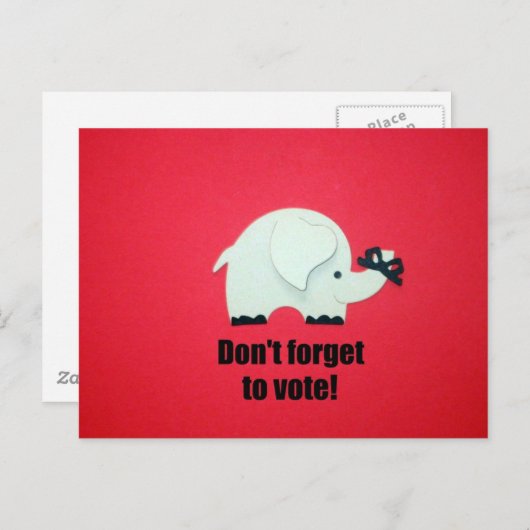 Vergeet niet te stemmen! briefkaart (Voorkant / Achterkant)
