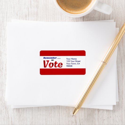 Vergeet niet te stemmen etiket (Insitu)