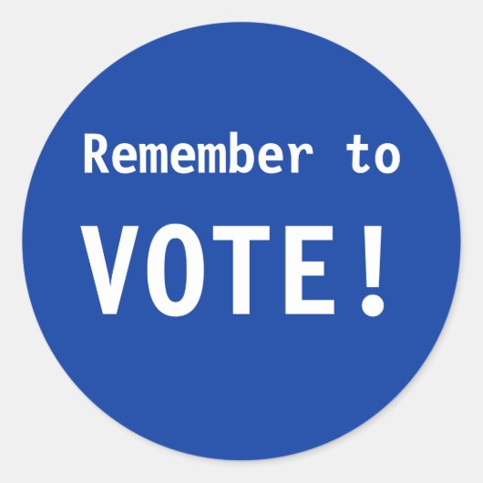 Vergeet niet te stemmen! Stickers (Voorkant)