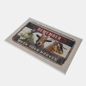 Vergeet niet uw geit te wassen deurmat (Schuin)