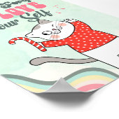 Vergeet niet van je zelf te houden, kerstcitaat poster (Hoek)