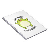 Vergeet niet van jezelf te houden Funny Frog Pun Notitieboek (Rechterzijde)