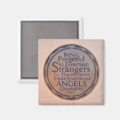 Vergeet niet vreemden te vermaken magneet (Voorkant / Achterkant)