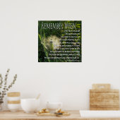 Vergeet niet wanneer kinderherinneringen poster (Keuken)