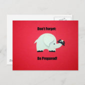 Vergeet niet: Wees voorbereid! Briefkaart (Voorkant / Achterkant)