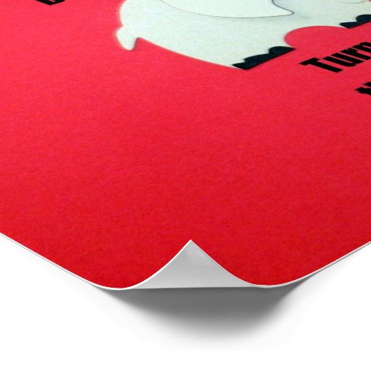 Vergeet niet: zet de kachel uit! poster (Hoek)