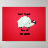 Vergeet niet: zet de kachel uit! poster (Voorkant)