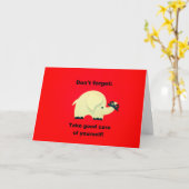 Vergeet niet: zorg goed voor jezelf! kaart (Gele Bloem)