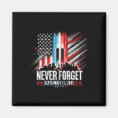 Vergeet nooit 11 september 2001 Memorial Day Ameri Magneet (Voorkant)