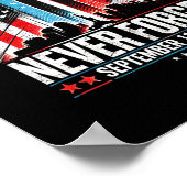 Vergeet nooit 11 september 2001 Memorial Day Ameri Poster (Hoek)