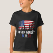 Vergeet nooit 11 september 2001 Memorial Day Ameri T-shirt (Voorkant)