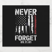 Vergeet nooit 11 september 2001 Memorial Day Bier Etiket (Enkel label)