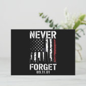 Vergeet nooit 11 september 2001 Memorial Day Kaart (Staand voorkant)