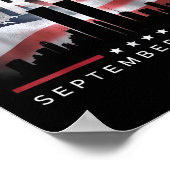 Vergeet nooit 11 september 2001 Memorial Day Poster (Hoek)