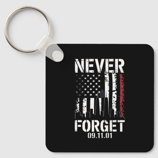 Vergeet nooit 11 september 2001 Memorial Day Sleutelhanger (Voorkant)